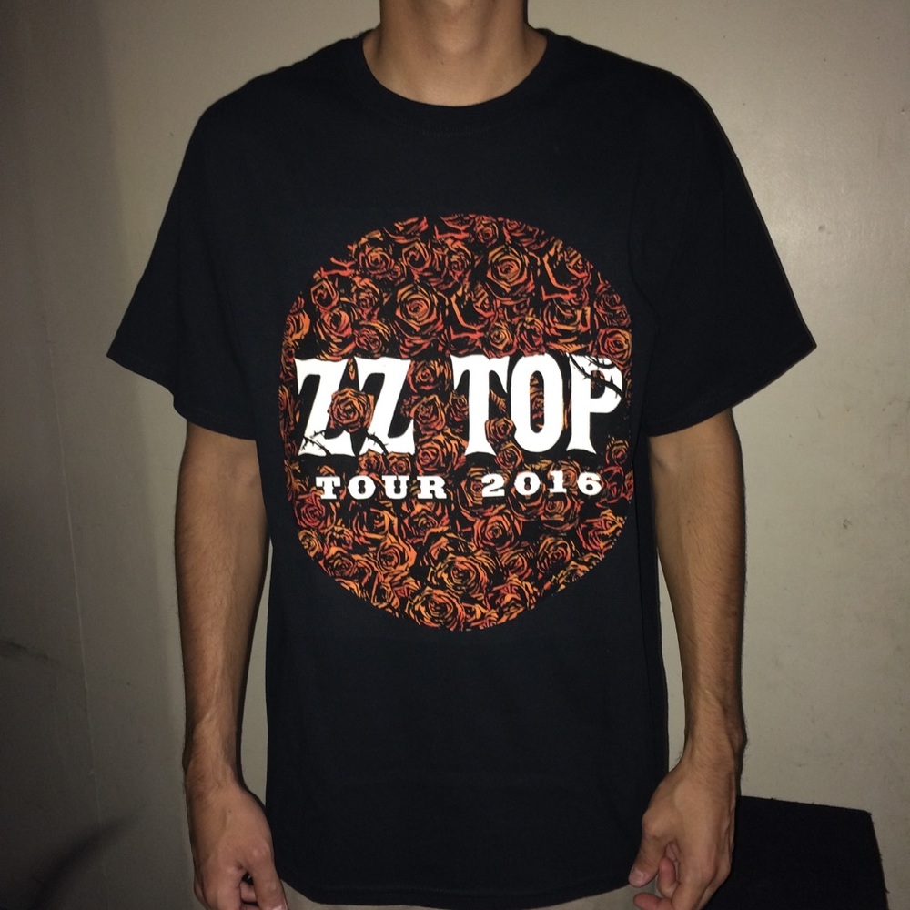 Gildan Ultra Cotton L Black ZZ Top Tour 2016 Tee